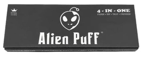 ALIEN PUFF 4 IN 1: Papers, filters, herb grinder and pouch all in 1!